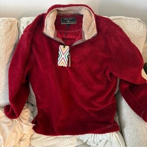 True Grit Red Fleece Sweater